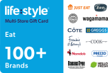Lifestyle Eat eGift Card (100+ Brands) card image