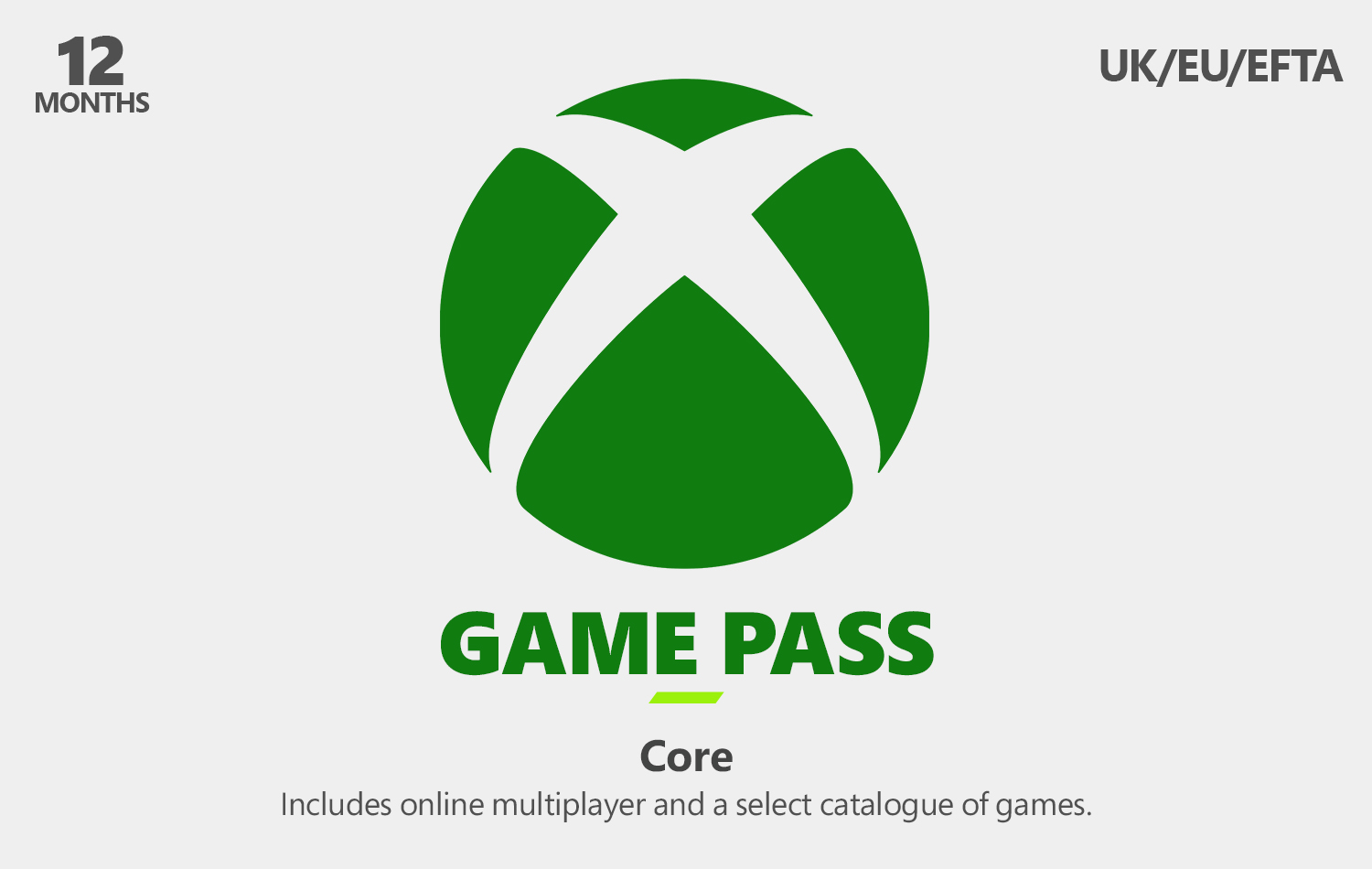 Xbox Game Pass Core – 12-Months Membership card image