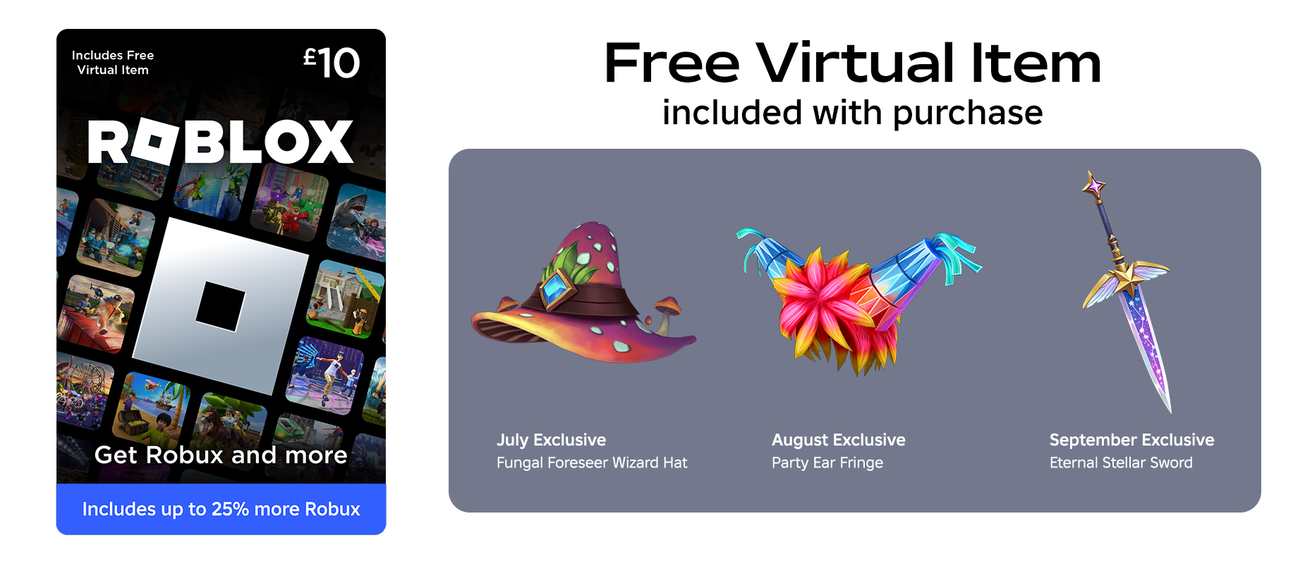 Roblox £10 Gift Card card image
