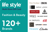 Lifestyle Fashion & Beauty eGift Card (120+ Brands) card image
