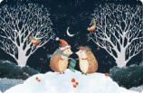 Asda Christmas Hedgehog card image
