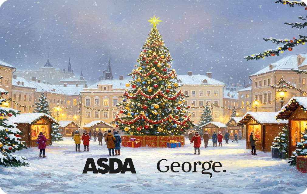 Asda Christmas Tree Scene Card