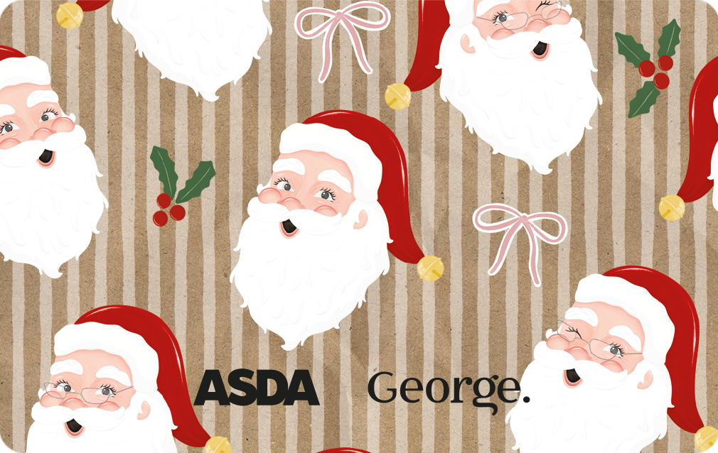 Asda Santa Faces Card