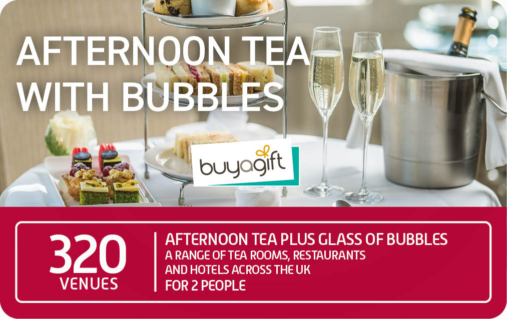 Buyagift Afternoon Tea with Bubbles card image