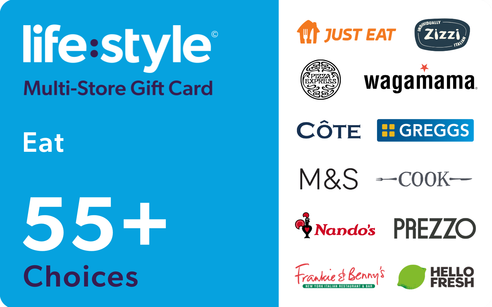 Lifestyle Eat eGift Card (55+ Brands) card image