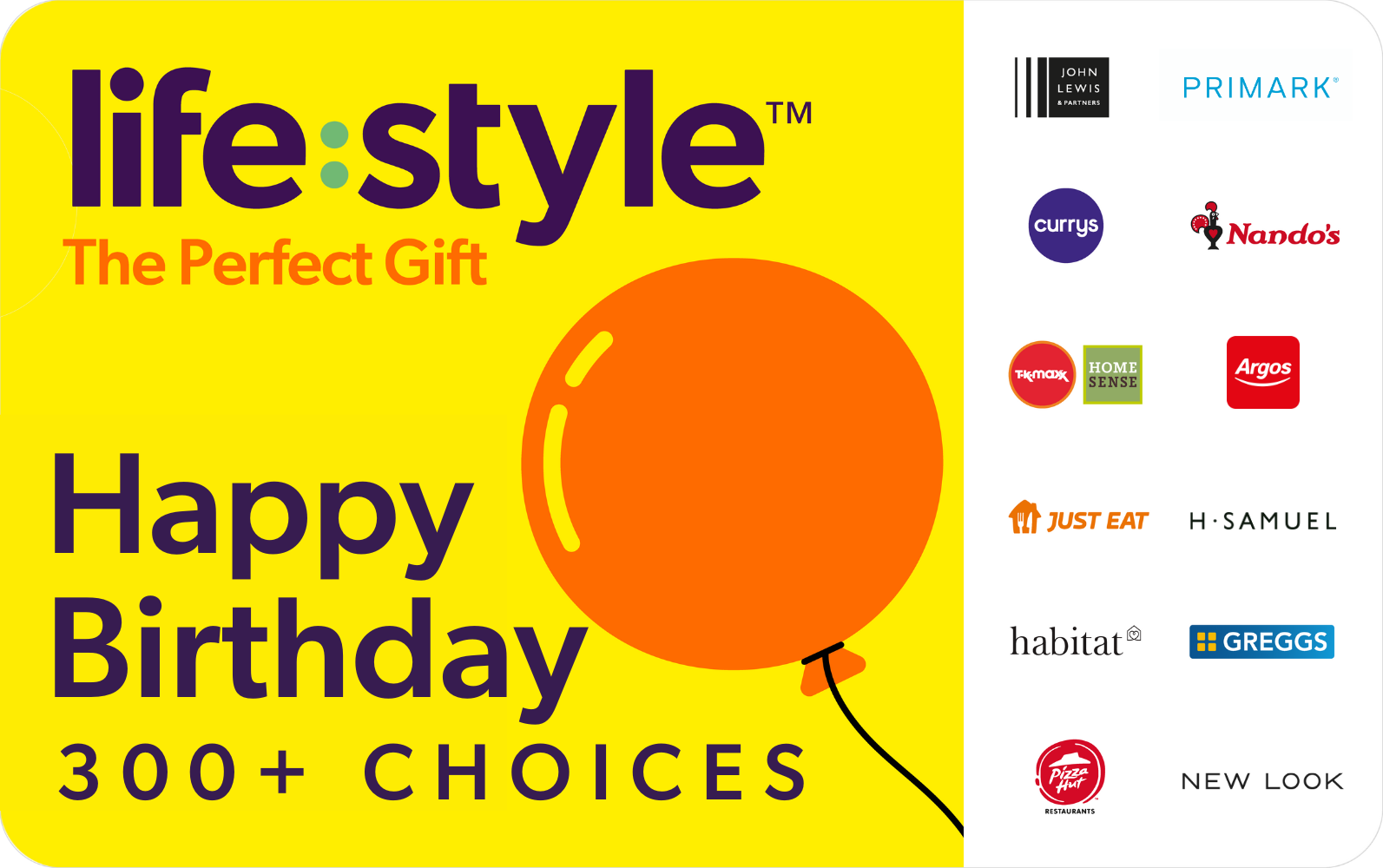 Lifestyle Happy Birthday eGift Card (300+ Brands) card image